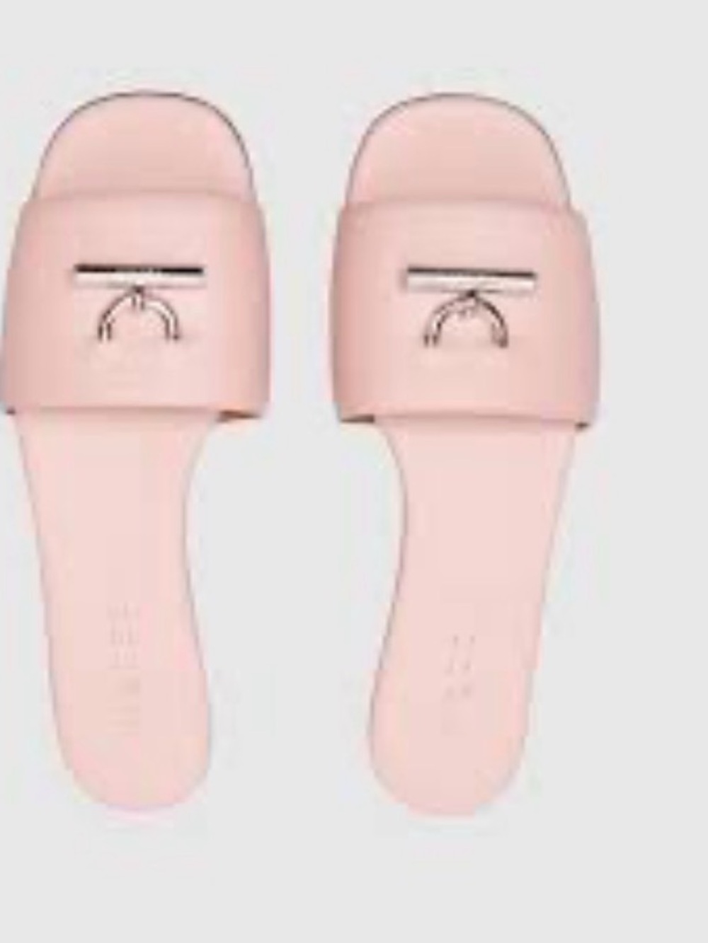Alexander McQueen Blush Pink Slip-On Slides with Silver Accent